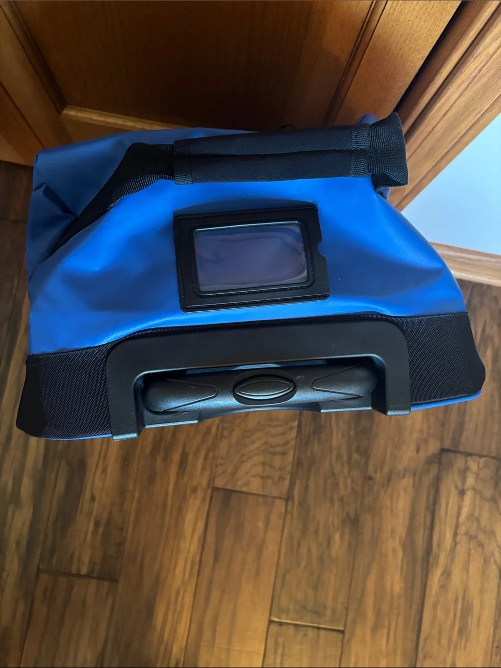 Wrangler Blue Duffel with Yellow Logo and Black Trim